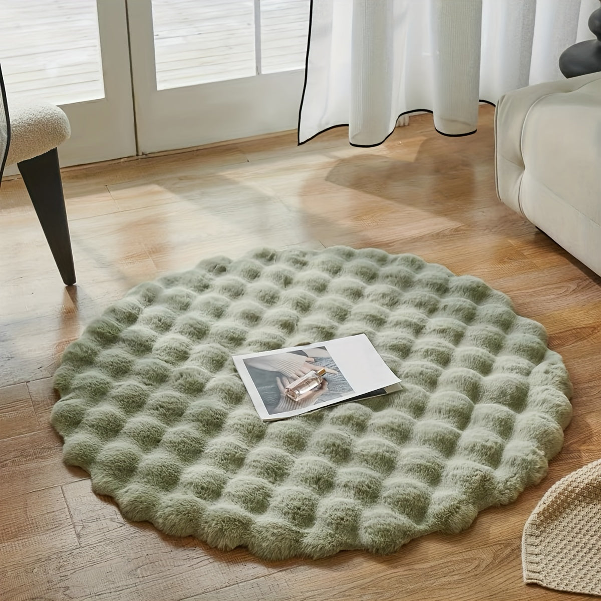 Round Rug for Stylish Spaces | Soft, Durable, Perfect for Home or Office Green