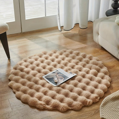 Round Rug for Stylish Spaces | Soft, Durable, Perfect for Home or Office Khaki