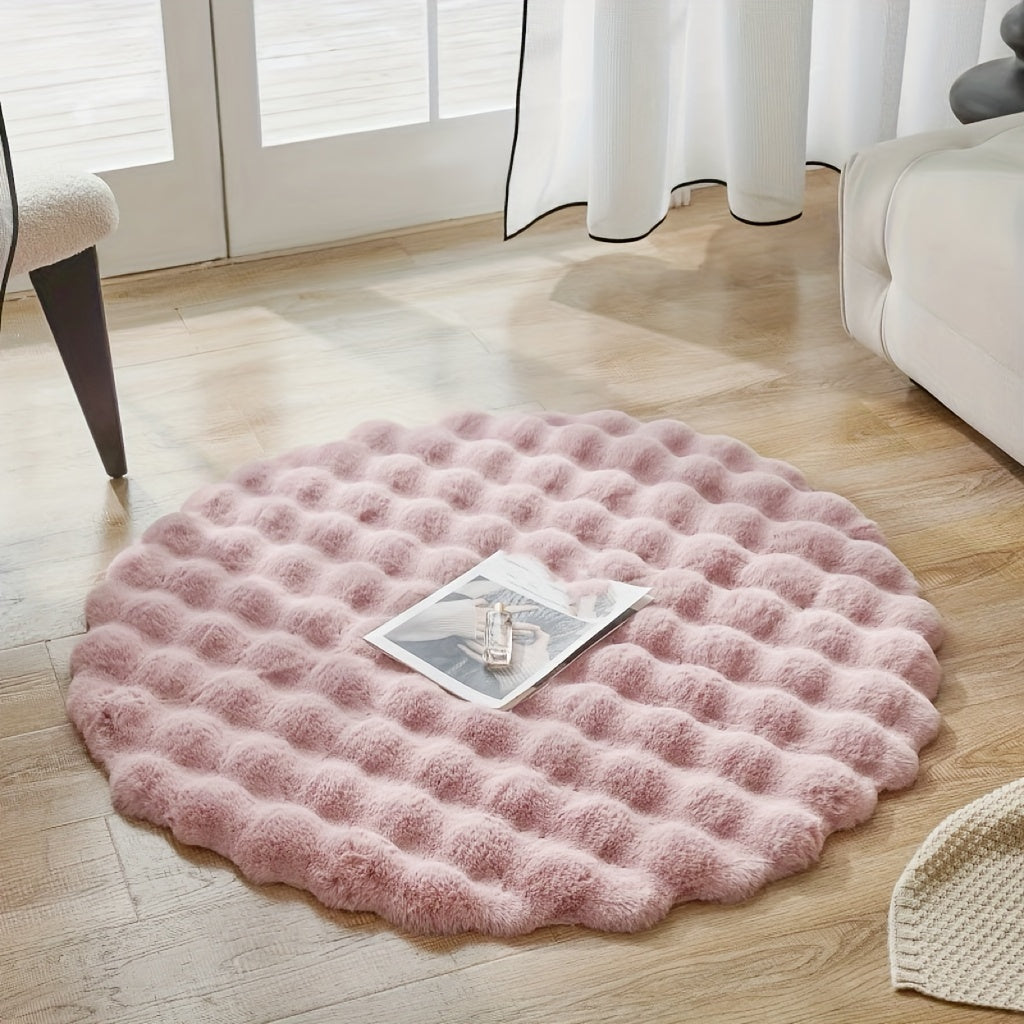 Round Rug for Stylish Spaces | Soft, Durable, Perfect for Home or Office Pink