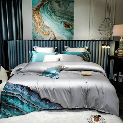 Egyptian Cotton Duvet Cover | Soft, Stylish Bedding for Home Decor Silver Grey