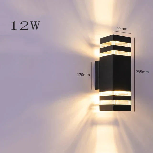 Outdoor Minimalist Garden Light - Durable, Stylish Solar Lighting for Home Square 12W