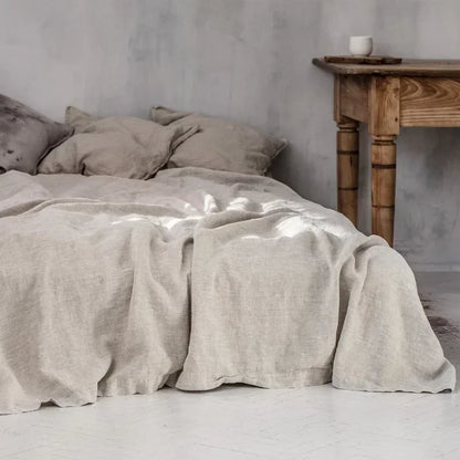 Breathable Pure Linen Sheets for Luxurious Home Comfort and Style Apricot