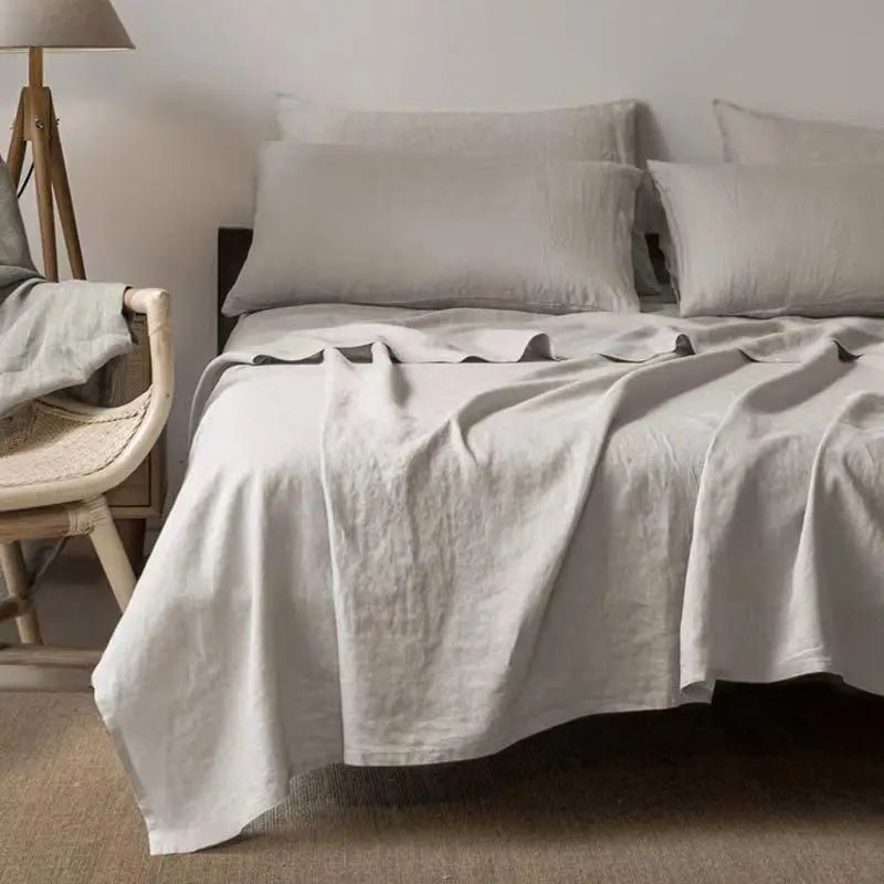 Breathable Pure Linen Sheets for Luxurious Home Comfort and Style
