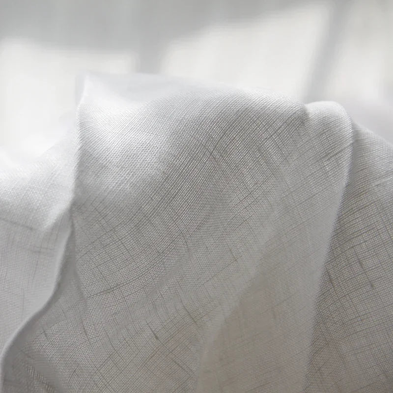 Breathable Pure Linen Sheets for Luxurious Home Comfort and Style White