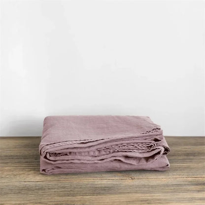 Breathable Pure Linen Sheets for Luxurious Home Comfort and Style Violet Grey